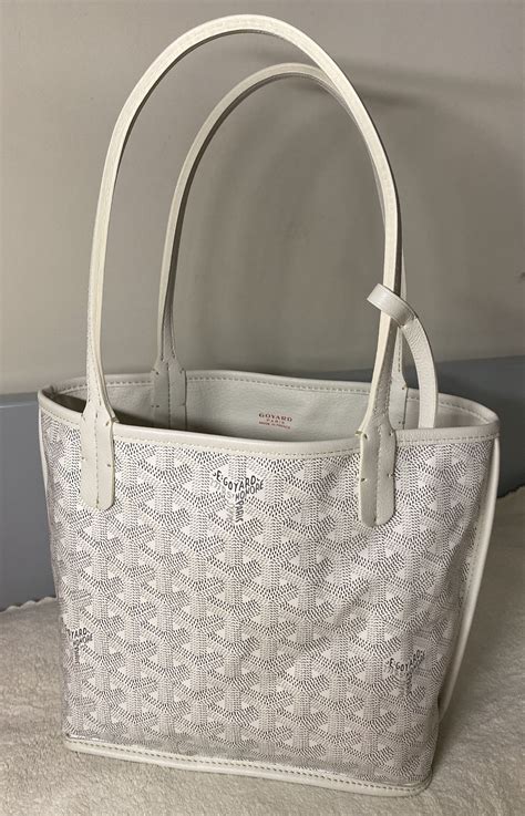 goyard white mini tote